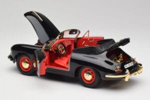 Porsche 356B Kabriolet Čierny Bburago 1:18 3031D Kov – obrázok 5 z 8