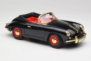 Porsche 356B Kabriolet Čierny Bburago 1:18 3031D Kov – obrázok 6 z 8