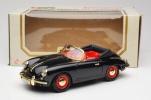 Porsche 356B Kabriolet Čierny Bburago 1:18 3031D Kov – obrázok 8 z 8