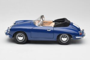 Porsche 356B Kabriolet Modrý Bburago 1:18 3051 Kov – obrázok 4 z 8