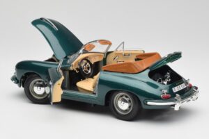 Porsche 356B Kabriolet Zelený Bburago 1:18 3051-M1 Kov – obrázok 5 z 8