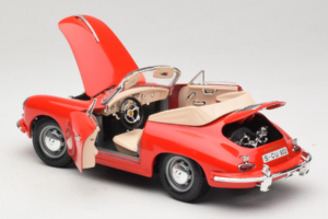 Porsche 356B Kabriolet Červený Tchibo 1:18 45703 Kov – obrázok 5 z 8