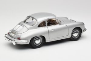 Porsche 356B Strieborný Bburago 1:18 3021-M1 Kov – obrázok 3 z 8