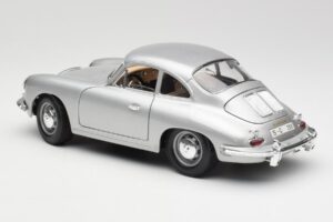 Porsche 356B Strieborný Bburago 1:18 3021-M1 Kov – obrázok 7 z 8