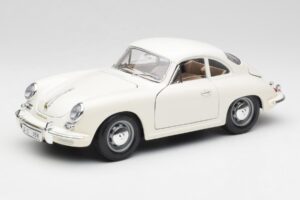Porsche 356B Biely Bburago 1:18 3021-M3 Kov