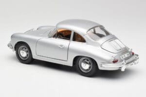 Porsche 356B Strieborný & Hnedý Interiér Bburago 1:18 3021-M2 Kov – obrázok 7 z 8