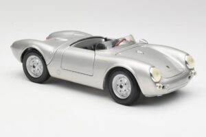 Porsche 550 A Spyder Strieborný Maisto 1:18 50314 Kov – obrázok 6 z 8