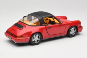 Porsche 911 964 Carrera 2 Targa Červený Anson 1:18 30305-W Kov – obrázok 3 z 8