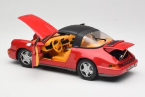 Porsche 911 964 Carrera 2 Targa Červený Anson 1:18 30305-W Kov – obrázok 5 z 8