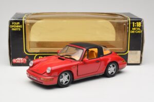 Porsche 911 964 Carrera 2 Targa Červený Anson 1:18 30305-W Kov – obrázok 8 z 8