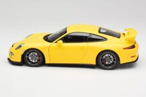 Porsche 911 991 GT3 Racing Žltý & Strieborné Kolesá Minichamps 1:18 110062722 Kov – obrázok 4 z 8