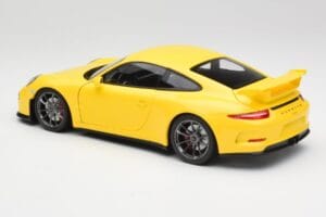 Porsche 911 991 GT3 Racing Žltý & Strieborné Kolesá Minichamps 1:18 110062722 Kov – obrázok 7 z 8