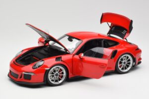 Porsche 911 991 GT3 RS Guards Červený Strieborné Kolesá AUTOart 1:18 78165 Kov – obrázok 2 z 8