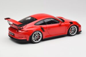 Porsche 911 991 GT3 RS Guards Červený Strieborné Kolesá AUTOart 1:18 78165 Kov – obrázok 3 z 8