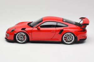 Porsche 911 991 GT3 RS Guards Červený Strieborné Kolesá AUTOart 1:18 78165 Kov – obrázok 4 z 8