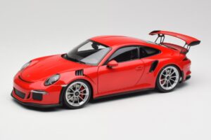 Porsche 911 991 GT3 RS Guards Červený Strieborné Kolesá AUTOart 1:18 78165 Kov
