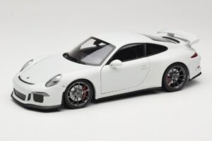 Porsche 911 991 GT3 Biely So Striebornými Kolesami Minichamps 1:18 113062721 Kov