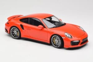 Porsche 911 991 Turbo S Lava Orange Minichamps 1:18 110067120 Kov – obrázok 6 z 8