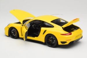 Porsche 911 991 Turbo S Žltý S Čiernymi Kolesami Minichamps 1:18 110062321 Kov – obrázok 5 z 8