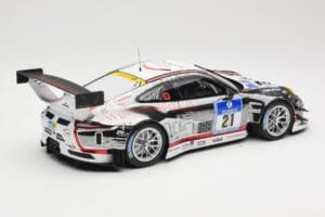 Porsche 911 991.1 GT3 R #21 WTM Racing J. Stursberg / V. Krumbach 24h Nurburgring 2016 Minichamps 1:18 155166021 Kov – obrázok 2 z 6