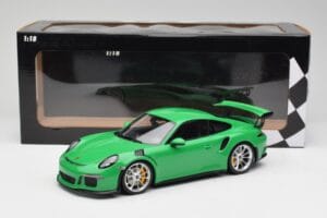 Porsche 911 991.1 GT3 RS Lizard Zelený & Strieborné Kolesá Minichamps 1:18 153066229 Kov – obrázok 6 z 6