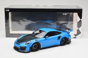 Porsche 911 991.2 GT2 RS Modrý s Čiernymi Kolesami Minichamps 1:18 155068308 Kov – obrázok 6 z 6