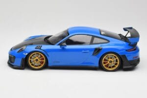 Porsche 911 991.2 GT2 RS Modrý so Zlatými Kolesami Minichamps 1:18 155068302 Kov – obrázok 3 z 6
