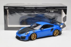 Porsche 911 991.2 GT2 RS Modrý so Zlatými Kolesami Minichamps 1:18 155068302 Kov – obrázok 6 z 6