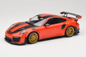 Porsche 911 991.2 GT2 RS Oranžový Weissach Package Zlaté Kolesá Minichamps 1:18 155068305 Kov