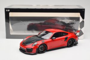 Porsche 911 GT2 RS 991.2 Červená Čierne Kolesá Minichamps 1:18 155068307 Kov – obrázok 6 z 6