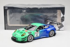 Porsche 911 991.2 GT3 R #4 Falken K. Bachler / M. Ragginger VLN Winner Round 6 2018 Minichamps 1:18 153186994 Kov – obrázok 6 z 6
