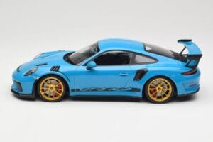 Porsche 911 991.2 GT3 RS Modrý so Zlatými Kolesami Minichamps 1:18 155068222 Kov – obrázok 3 z 6