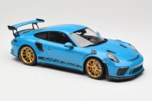 Porsche 911 991.2 GT3 RS Modrý so Zlatými Kolesami Minichamps 1:18 155068222 Kov – obrázok 4 z 6
