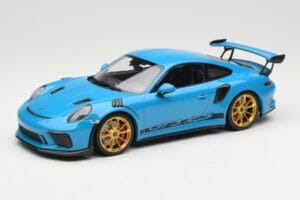 Porsche 911 991.2 GT3 RS Modrý so Zlatými Kolesami Minichamps 1:18 155068222 Kov