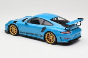 Porsche 911 991.2 GT3 RS Modrý so Zlatými Kolesami Minichamps 1:18 155068222 Kov – obrázok 5 z 6