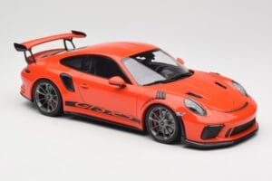 Porsche 911 991.2 GT3 RS Lava Orange & Strieborné Kolesá Minichamps 1:18 155068225 Kov – obrázok 4 z 6