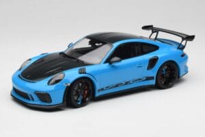 Porsche 911 991.2 GT3 RS Miami Modrý Weissach Package & Čierne Magnéziové Kolesá Minichamps 1:18 153068231 Kov