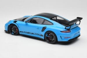 Porsche 911 991.2 GT3 RS Miami Modrý Weissach Package & Čierne Magnéziové Kolesá Minichamps 1:18 153068231 Kov – obrázok 5 z 6