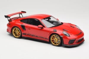 Porsche 911 991.2 GT3 RS Červený so Zlatými Kolesami Minichamps 1:18 155068220 Kov – obrázok 4 z 6