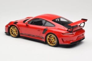 Porsche 911 991.2 GT3 RS Červený so Zlatými Kolesami Minichamps 1:18 155068220 Kov – obrázok 5 z 6