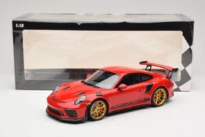 Porsche 911 991.2 GT3 RS Červený so Zlatými Kolesami Minichamps 1:18 155068220 Kov – obrázok 6 z 6