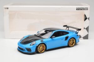 Porsche 911 991.2 GT3 RS Weissach Package Modrý & Zlaté Kolesá Minichamps 1:18 153068232 Kov – obrázok 6 z 6