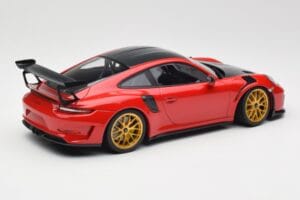Porsche 911 991.2 GT3 RS Weissach Package Guards Red Zlaté Magnéziumové Ráfiky Minichamps 1:18 153068236 Kov – obrázok 2 z 6