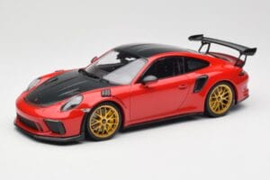 Porsche 911 991.2 GT3 RS Weissach Package Guards Red Zlaté Magnéziumové Ráfiky Minichamps 1:18 153068236 Kov