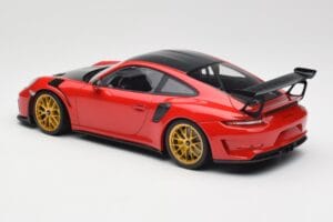 Porsche 911 991.2 GT3 RS Weissach Package Guards Red Zlaté Magnéziumové Ráfiky Minichamps 1:18 153068236 Kov – obrázok 5 z 6