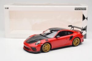 Porsche 911 991.2 GT3 RS Weissach Package Guards Red Zlaté Magnéziumové Ráfiky Minichamps 1:18 153068236 Kov – obrázok 6 z 6