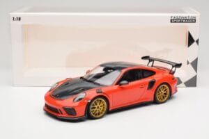 Porsche 911 991.2 GT3 RS Weissach Package Lava Orange Zlaté Magnéziumové Ráfiky Minichamps 1:18 153068227 Kov – obrázok 6 z 6