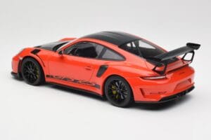 Porsche 911 991.2 GT3 RS Weissach Package Lava Orange Wording Čierne Magnéziumové Ráfiky Minichamps 1:18 153068226 Kov – obrázok 5 z 6