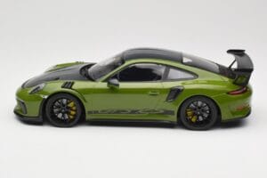 Porsche 911 991.2 GT3 RS Weissach Package Lizard Green Wording & Čierne Horčíkové Kolesá Minichamps 1:18 155068232 Kov – obrázok 3 z 6