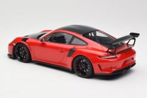 Porsche 911 991.2 GT3 RS Weissach Package Červený s Čiernymi Kolesami Minichamps 1:18 155068230 Kov – obrázok 5 z 6
